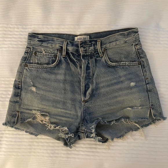 Agolde jaden denim shorts in surreal wash - Picture 4 of 5
